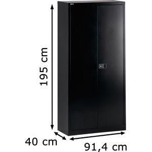Produktbild für Mehrzweckschrank Bisley E782AAG-645, abschließbar, schwarz