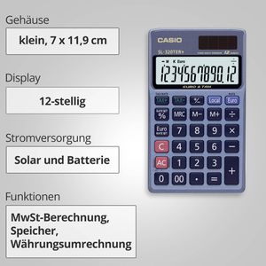 Produktbild für Taschenrechner Casio SL 320 TER+, MwSt-Berechnung