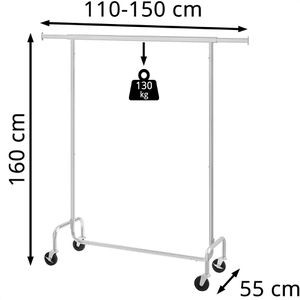 Produktbild für Garderobenständer Songmics HSR11S, silber