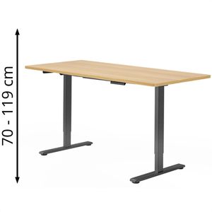 Produktbild für Schreibtisch FlexiSpot E1B Pro, ahorn / schwarz