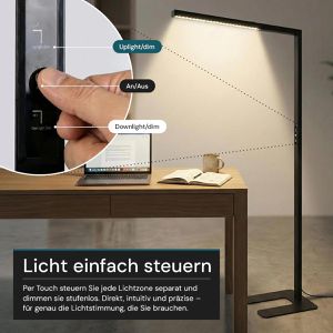 Produktbild für Stehlampe Luxula LX700136, LED, schwarz, 194 cm