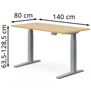 Produktbild für Schreibtisch FlexiSpot E7S-Pro 2026, ahorn / grau
