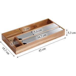 Produktbild für Folienschneider Kesper 28041-13, Akazienholz braun