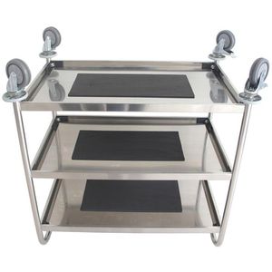 Produktbild für Servierwagen Böttcher-AG silber, aus Edelstahl