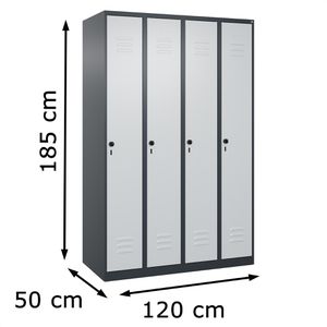 Produktbild für Spind CP-Möbel Classic PLUS, lichtgrau