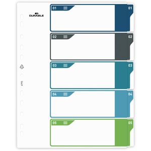 Produktbild für Register Durable 6793-27, A4 Überbreite, 1-5