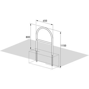 Produktbild für Fahrradständer WSM 9530, Bodenmontage
