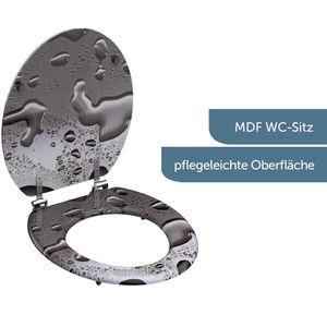 Produktbild für WC-Sitz Schütte Grey Steel 80023, oval, aus Holz