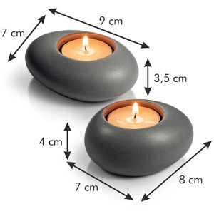 Produktbild für Teelichthalter Tescoma 906850.43, Fancy Home Stones, grau