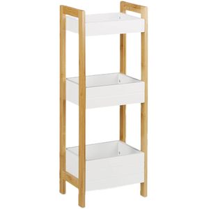 Produktbild für Badregal Relaxdays 10032146, aus Bambus, braun / weiß