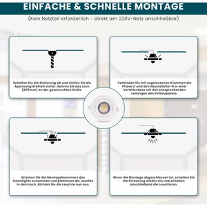 Produktbild für LED-Einbaustrahler Luxula LX300100, warm-kaltweiß