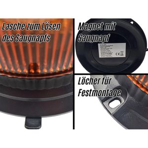 Produktbild für Warnleuchte Berger&amp;Schröter orange, mit 360° LED