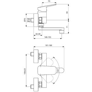 Produktbild für Waschtischarmatur Ideal-Standard Ceraplan, BD241AA, verchromt
