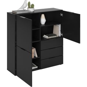 Produktbild für Kommode FMD-Möbel Dark 2, schwarz