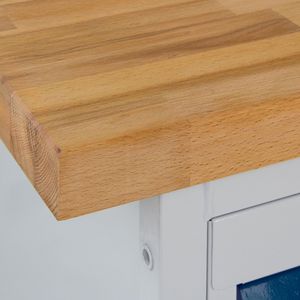 Produktbild für Werkbank ADB 44743, anthrazit, mit Rollen