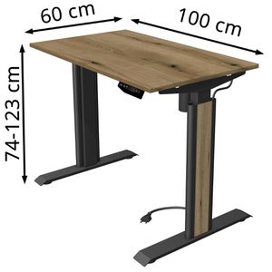 Produktbild für Schreibtisch Kerkmann Move 1 advance, eiche / anthrazit