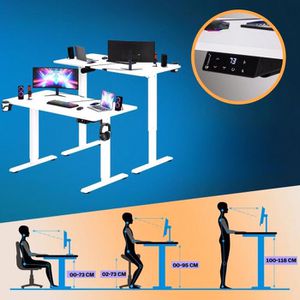 Produktbild für Schreibtisch CASARIA 109358, weiß / schwarz