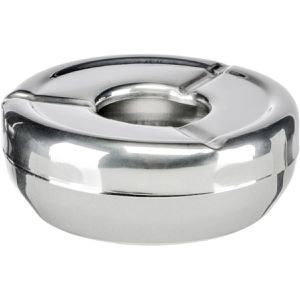 Produktbild für Aschenbecher Böttcher-AG silber, Indoor &amp; Outdoor, mit Deckel