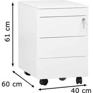Produktbild für Rollcontainer G-Office MPS Delgo, aus Metall, weiß