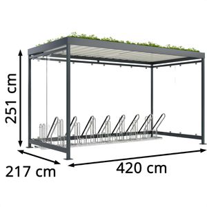 Produktbild für Fahrradunterstand WSM Pro Köln Bike K4 4702 XBF, anthrazit