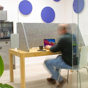 Produktbild für Tischtrennwand Silenti SW8000011, hellgrau