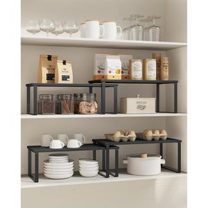 Produktbild für Küchenregal Songmics KCS025B01, schwarz, 2er Set