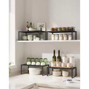 Produktbild für Küchenregal Songmics KCS401B01, schwarz, 2er Set