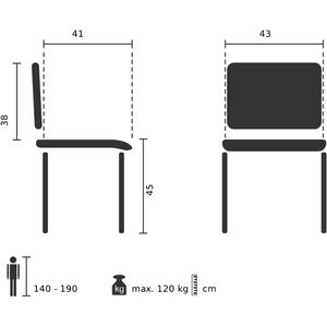 Produktbild für Besucherstuhl hJh-OFFICE ARTIFO HOL, stapelbar