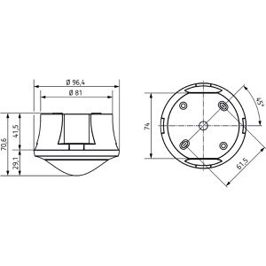 Produktbild für Präsenzmelder Theben theRonda S360-100 AP WH