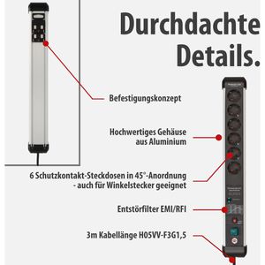 Produktbild für Steckdosenleiste Brennenstuhl Premium Protect, 3m