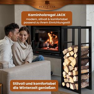Produktbild für Kaminholzregal Black-Oak Jack, schwarz