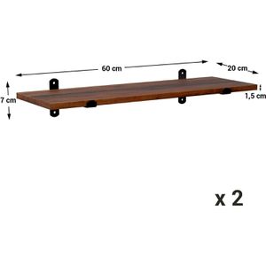 Produktbild für Wandregal Vasagle LWS04NB, vintage braun