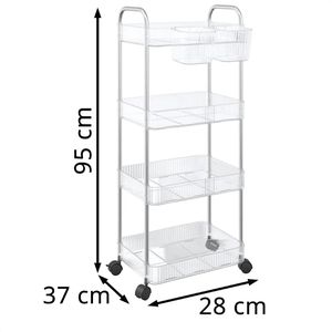Produktbild für Küchenwagen vidaXL 4012380, transparent / silber
