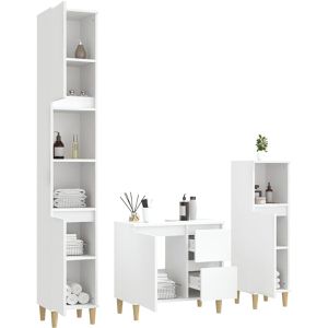 Produktbild für Badmöbel-Set vidaXL 3185535, weiß, 3-teilig