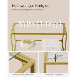 Produktbild für Bücherregal Vasagle LGT503A01, gold