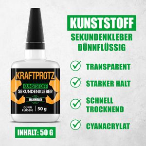 Produktbild für Sekundenkleber Kraftprotz Kunststoff, KPDFP50