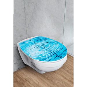 Produktbild für WC-Sitz Wenko Droplets 24082800, oval, aus Thermoplast