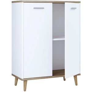 Kommode VCM Landos 917530, weiß / honig eiche