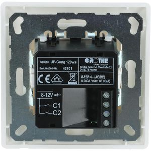 Produktbild für Türgong Grothe UP-Gong 120ws, Unterputz