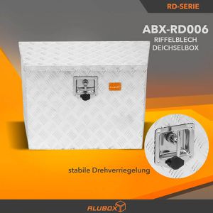 Produktbild für Deichselbox ALUBOX-Alukiste ABX-RD006, Aluminium Riffelblech