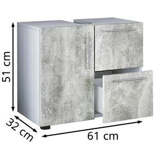 Produktbild für Waschbeckenunterschrank VCM Flandu 916910, stehend