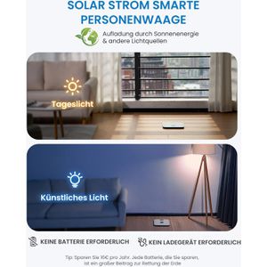 Produktbild für Personenwaage RENPHO Elis Solar 2, A020-BK, App-fähig, schwarz