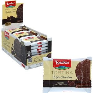 Waffeln Loacker Tortina Triple Dark, Waffeltörtchen