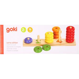 Produktbild für Motorikspielzeug Goki Lerne Zählen mit Ringen