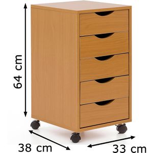 Produktbild für Rollcontainer Wohnling WL5.924, aus Holz, buche