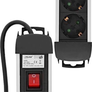 Produktbild für Steckdosenleiste InLine 16431A, mit 1,5m Kabel