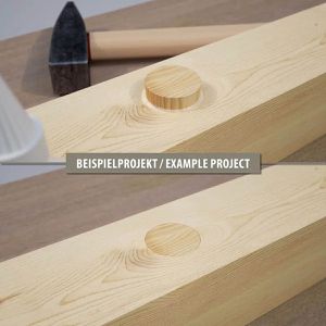 Produktbild für Holzzapfen Tox 015260307, Cookie wood, mit Runddose, konisch