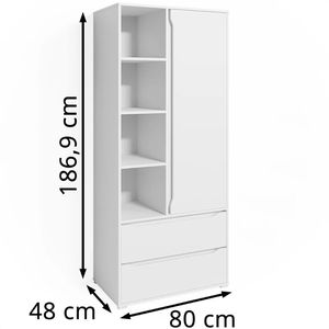 Produktbild für Kleiderschrank Vicco Ruben, weiß