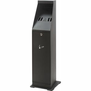 Produktbild für Aschenbecher VepaBins schwarz, für Outdoor, mit Dach