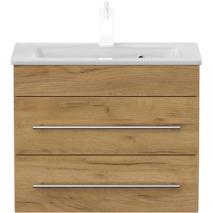 Produktbild für Waschtisch Posseik Portus 600 SlimLine, hängend, eiche gold